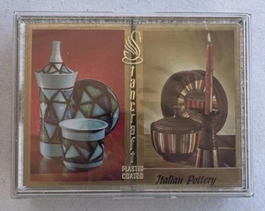 De colección 2 juegos de barajas de cartas Stancraft en estuche MCM cerámica en la foto dorada - Imagen 1 de 6