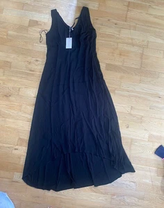 Ladies black sleeveless, cross neck, summer maxi dress BNWT "Bravissimo" size 14 - Picture 1 of 1