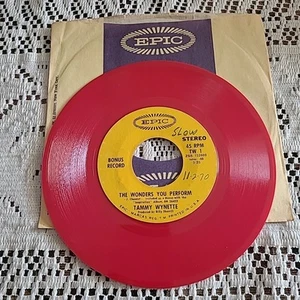 Tammy Wynette 45 RPM - The Wonders You Perform - Epic TW1 - Single Sided Red - Picture 1 of 4