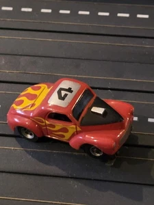 Vintage Aurora 1970s HO Slot Car Xlerators Willys Gasser Red Yellow Flames - Picture 1 of 3