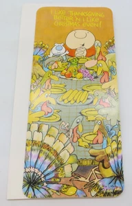 Tarjeta de felicitación vintage ZIGGY 1977 American Greetings - Acción de gracias sin usar #4578 - Imagen 1 de 8