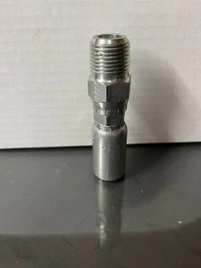 Eaton Weatherhead 06U-J08 Male Pipe Swivel Crimp Fitting Steel 3/8" ID x 1/2" - Picture 1 of 1