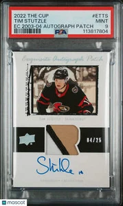 2022 UD The Cup Exquisite Collection '03-04 Auto Patches Tim Stutzle PSA 9 /25 - Picture 1 of 2