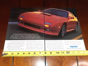 1990 MAZDA RX7 TURBO ORIGINAL 2 SEITEN AD - Bild 1 von 3