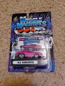 2001 Muscle Machines Pink '63 Corvette Diecast 1:64 Funline Vehicle 01-41 - Picture 1 of 3