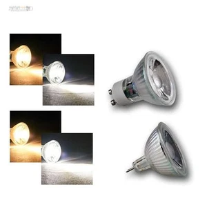 Bombilla de vidrio LED MR16 & GU10, 3W & 5W COB Highpower, bombilla foco lámpara - Imagen 1 de 10