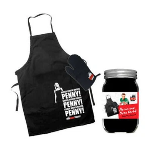Fun and Functional The Big Bang Theory Knock Penny Apron & Oven Mit Set - Picture 1 of 1