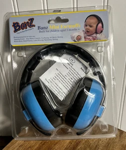 NEW - Banz Mini Earmuffs Hearing Protection For children 3 months+ - Blue - Picture 1 of 2