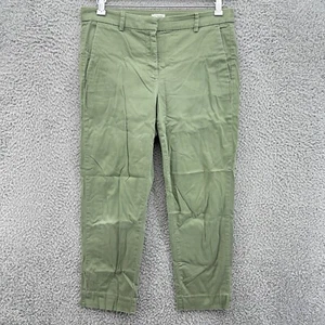 J.Crew Womens Pants Size 6 Green Flat Front Mid Rise Straight Leg Stretch Chino - Picture 1 of 8