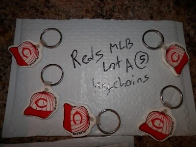Cincinnati Reds Key chain lot (5)  NEW VTG 1993 90's rubber keychain Lot A - Image 1 of 4