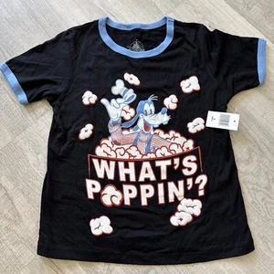 Disney parks Size Small Goofy Popcorn What’s Poppin’? Shirt - Picture 1 of 7