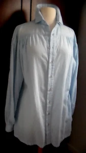 J PETERMAN~ BLUE Oversized TUNIC~ Shirt~ Blouse~ SZ S - Picture 1 of 15