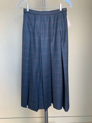 Falda larga plisada de lana Barry .I Bricken vintage nueva con etiquetas talla 6 Foto 1 de 4