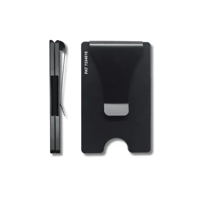 Storus Smart Wallet Geldklammer RFID Schutz Slim Metall Geldbörse Premium Schwarz - Bild 1 von 4