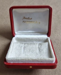 MAJORICA Perlas vintage red leather box for earrings 1970-1980s' - Imagen 1 de 12