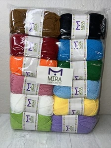 Acrylgarn | 1312 Yards | große 50g Knäuel | 12 12er Pack Regenbogenfarben Garne - Bild 1 von 4