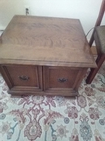 Vintage Ethan Allen Record Cabinet/ End Table Cover