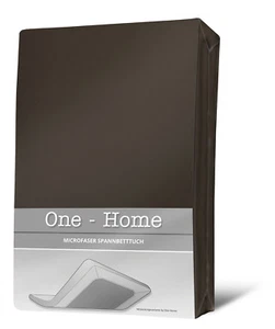 Spannbettlaken braun 140x200 cm - 160x200 cm Microfaser Spannbetttuch - Bild 1 von 5