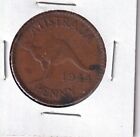 Kangaroo animal 1944 Australia world coin numismatics coin collector 1 Penny