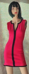 ROBE COURTE SANS MANCHE - LIU JO - ROSE/NOIR - TAILLE S - Picture 1 of 11