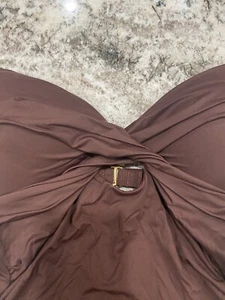 Brand New La Blanca Push Up Brown Bathing Suit One Piece Size 12 - Picture 1 of 11