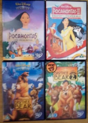 4 ASSORTED DISNEY DVD'S--2 BROTHER BEAR--2 POCAHONTAS - Image 1 of 2
