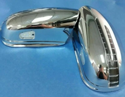 DUAS CAPAS DE ESPELHO LED CROMADAS FLECHAS PARA 1998-2002 MERCEDES BENZ W215 CL-CLASS - Imagem 1 de 4