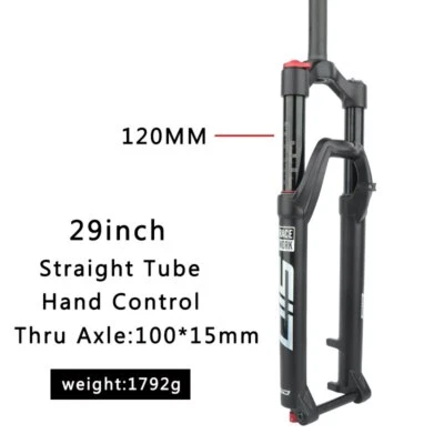 MTB Bike Air Forks Thru Axle Rebound MTB Suspension 27.5/29er 100*15mm Mountain - Image 1 of 4
