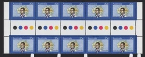 1980 Australia Day Matthew Flinders MUH GUTTER Strip of 10 Stamps - Picture 1 of 1