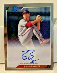 Ben Braymer 2020 Bowman Heritage Chrome Prospect Autograph Auto SP - NATIONALS