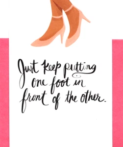 Encouragement High Heels Put One Foot In From Of Other Hallmark Greeting Card - Picture 1 of 3