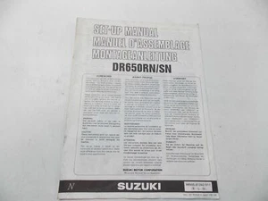 OEM 1991 Suzuki DR650-RN / Sn Configuración Manual Inglés Francés Alemán - Imagen 1 de 1