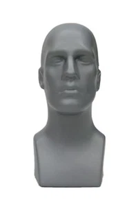 2PCS Male Abstract Mannequin Head Light weight Style Display #PS-M-GY X2 - Picture 1 of 3