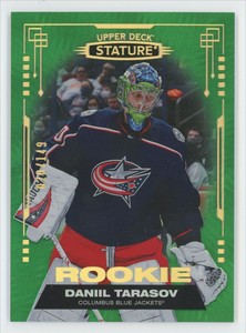 2021-22 Upper Deck Stature Green Rookie Daniil Tarasov RC /149 #143