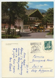 49749 - Grainau - Postkutsche vor Bauernhaus - Ansichtskarte, gelaufen 21.6.1976 - Bild 1 von 1