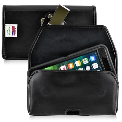 iPhone 8 Plus iPhone 7 Plus Holster Black Clip Otterbox Leather Case Turtleback - Image 1 of 4