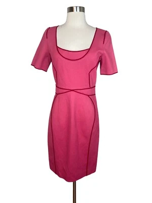 Vestido para mujer Zac Posen 8 rosa elástico funda ceñido al cuerpo estructurado dardo ajustado Foto 1 de 4