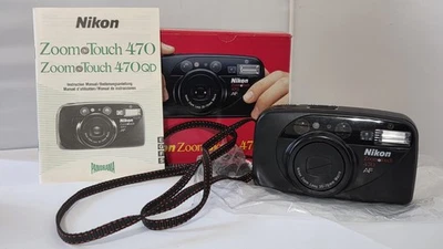 Nikon Zoom Touch 470 AF 35mm Point & Shoot Film Camera Fully Functional Mint - Image 1 of 4