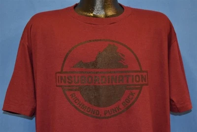 Camiseta vintage INSUBORDINATION RICHMOND VIRGINIA PUNK ROCK BAND Foto 1 de 4