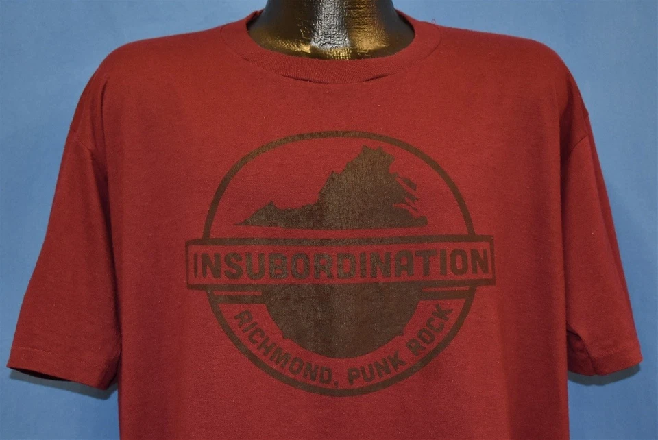 Camiseta vintage INSUBORDINATION RICHMOND VIRGINIA PUNK ROCK BAND Foto 1 de 4