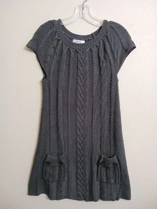 Vestido suéter tejido con cable gris oscuro pequeño busto Style + Co 34" para mujer - Imagen 1 de 3