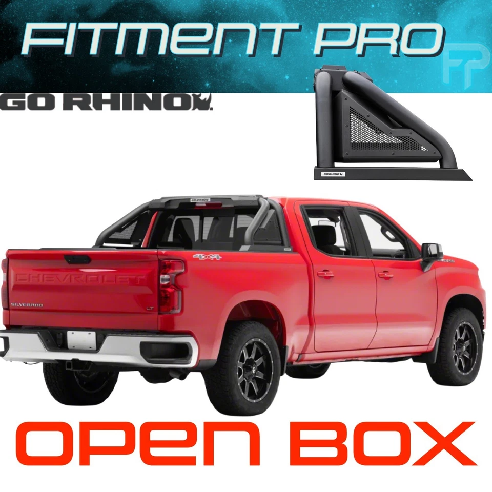 Barra deportiva Go Rhino para Chevrolet Silverado 1500 GMC Sierra 911010T negra 19-26 Foto 1 de 4
