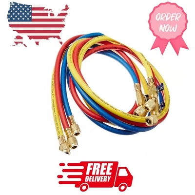 Manguera Yellow Jacket 29986 Plus II 14 con válvula de bola compacta, 72 (paquete de 3) Foto 1 de 2