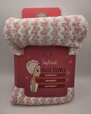 Toalla de pelo de nudo superior turbante de secado rápido, absorbente para belleza peinado Foto 1 de 3
