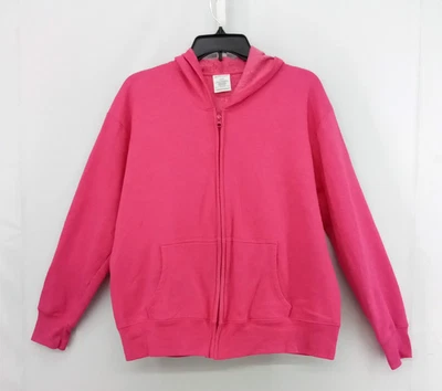 Sudadera Hanes Mujer Grande Rosa Manga Larga Bolsillos Frontales Pullover Sudadera con Capucha Foto 1 de 4