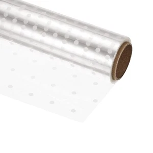 Rotolo Carta Imballaggio A Pois 40cm x 30M 2,2Mil Spessore Trasparente - Foto 1 di 6