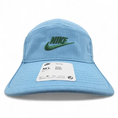 Gorra para correr Nike Fly para hombre talla M/L Futura azul/verde 5 paneles sin estructura NUEVA Foto 1 de 4