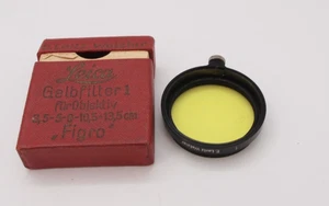Vintage Leica Ernst Leitz Wetzlar Clip On Yellow #1 Filter For Film Camera - Picture 1 of 1