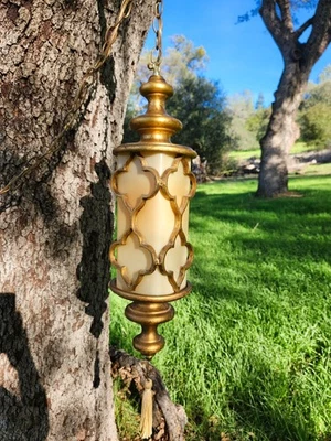 Lámpara colgante vintage Hollywood Regency mediados de siglo botín colgante luz ¡Bonita! Foto 1 de 4