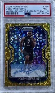 2020 PANINI PRIZM NO HUDDLE GOLD AUTO /10 JORDYN BROOKS PSA 9 - Picture 1 of 2